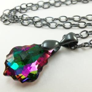 Dark Crystal Necklace Rainbow Pendant Rainbow..