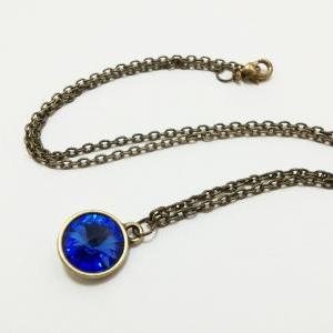 September Birthstone Necklace Modern Virgo Jewelry..