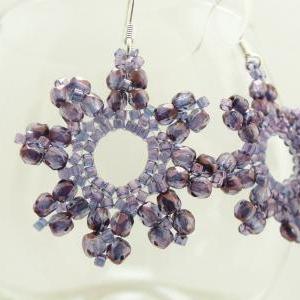 Amethyst Earrings Purple Jewelry Sterling Silver..