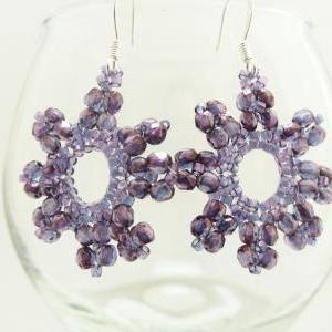 Amethyst Earrings Purple Jewelry Sterling Silver..