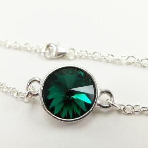 May Birthstone Bracelet Emerald Birthstone Jewelry..