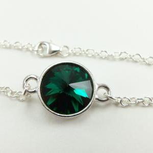 May Birthstone Bracelet Emerald Birthstone Jewelry..