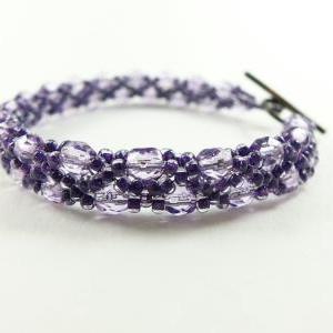 Grape Purple Bracelet Dark Purple Jewelry Beaded..