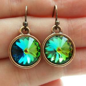 Drop Earrings Rainbow Earrings Multi Color Rainbow..