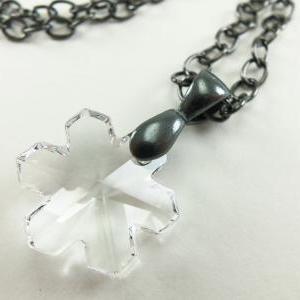 Winter Snowflake Necklace Crystal Jewelry Winter..
