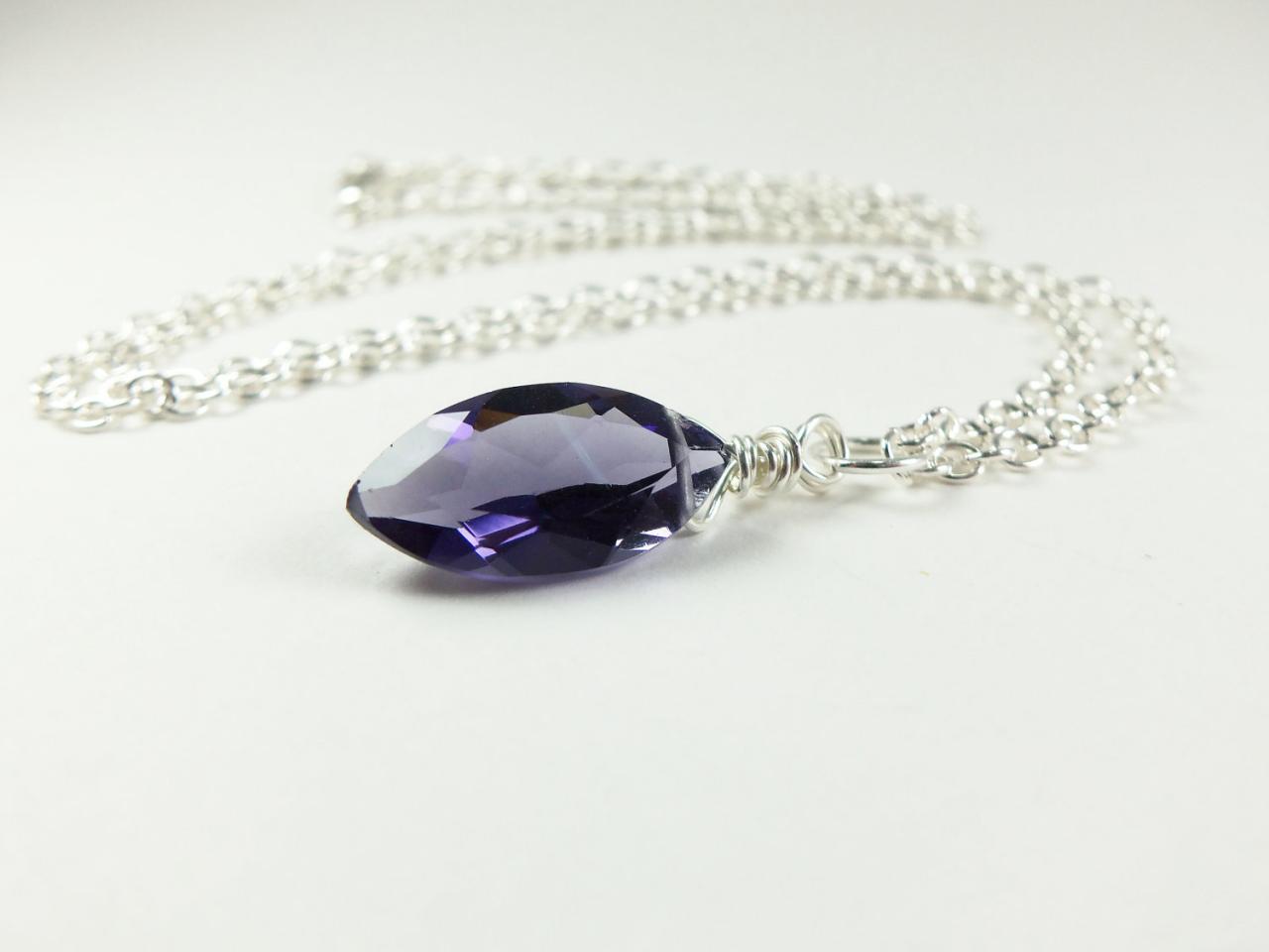 Amethyst Necklace Gemstone Jewelry Amethyst Jewelry Purple Necklace Sterling Silver