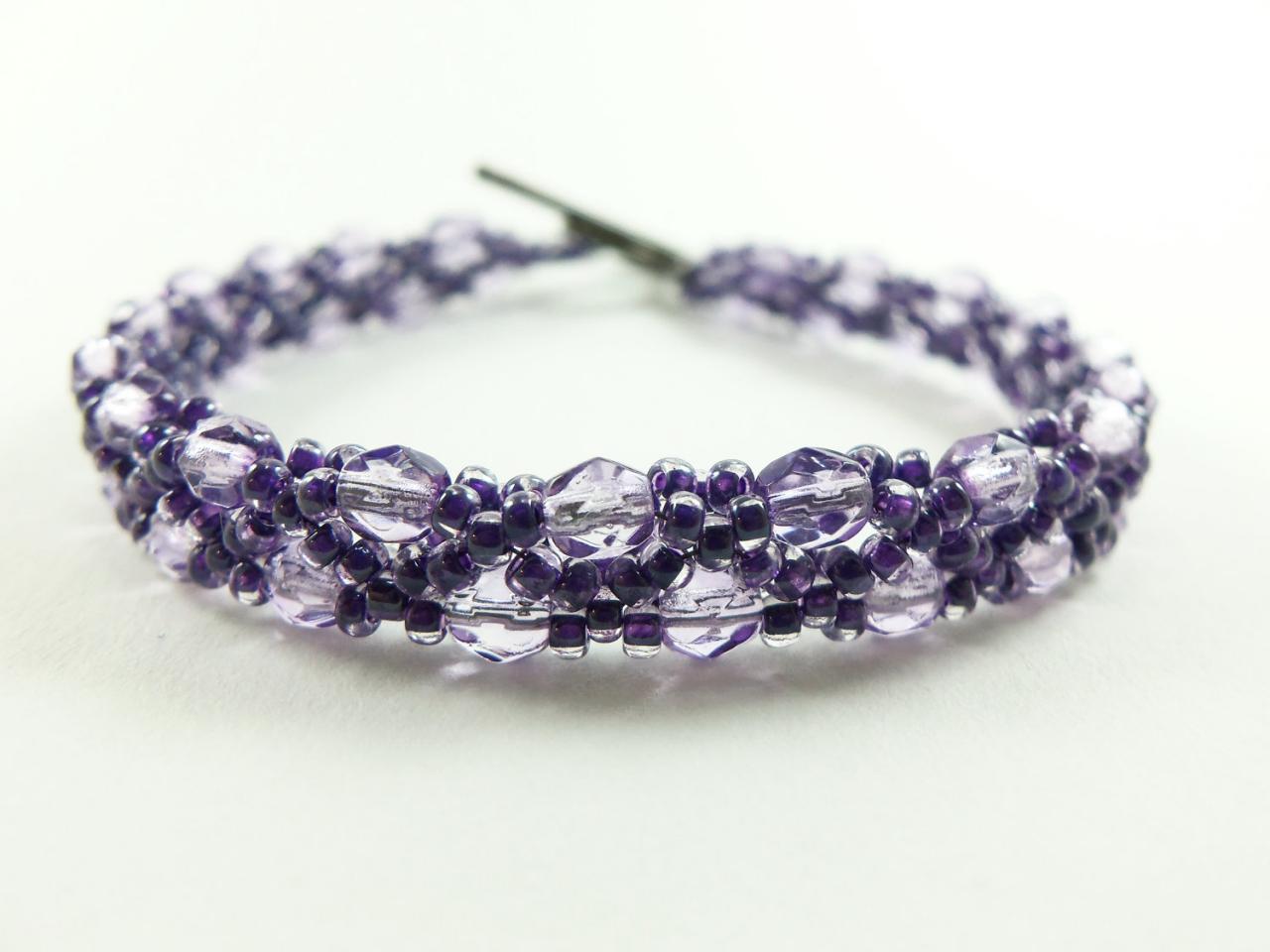 Grape Purple Bracelet Dark Purple Jewelry Beaded Jewelry